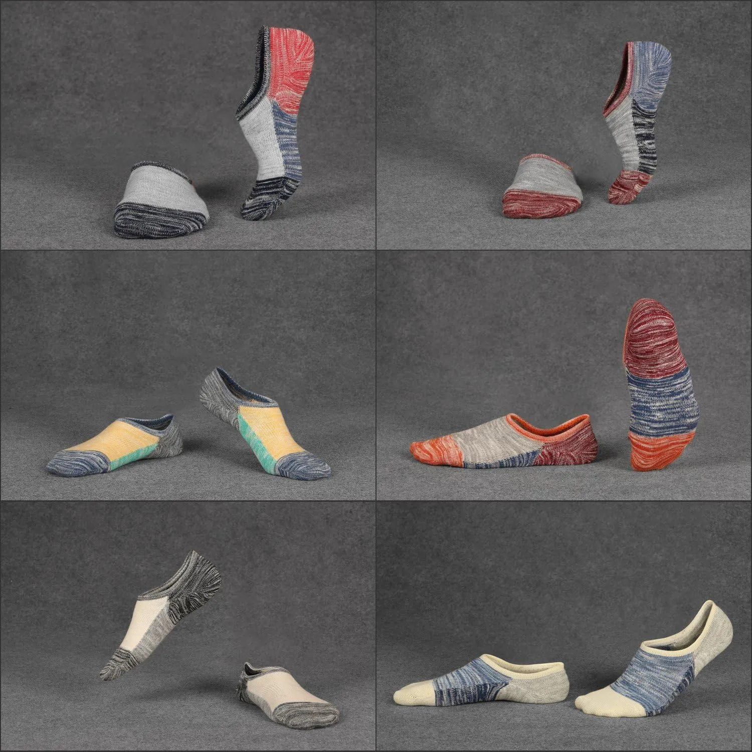 Mens No Show Socks Non Slip Low Cut Invisible Casual Ankle Cotton Socks Liner