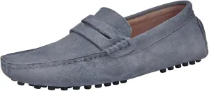 Men's Penny Loafers Moccasin Suede Leather Slip On Casual Dress Driving Shoes