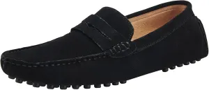 Men's Penny Loafers Moccasin Suede Leather Slip On Casual Dress Driving Shoes