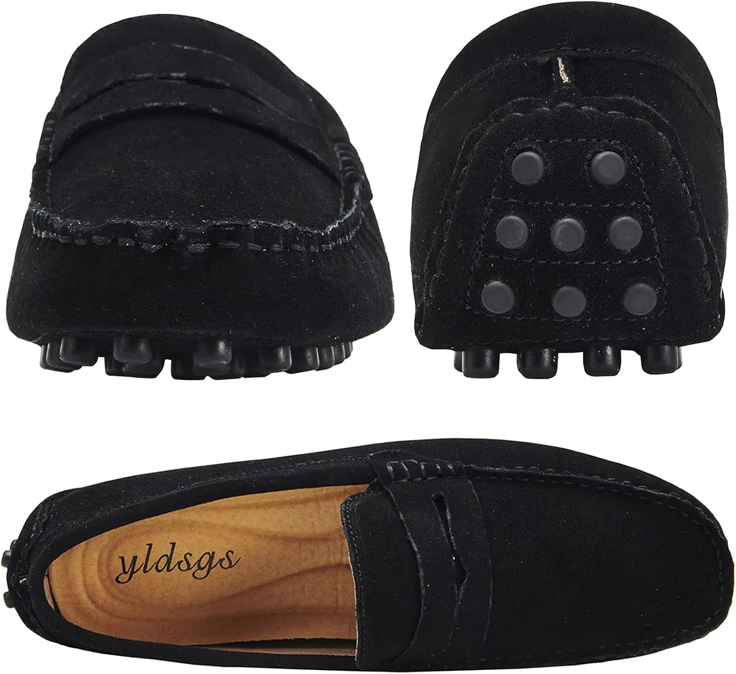 Men's Penny Loafers Moccasin Suede Leather Slip On Casual Dress Driving Shoes
