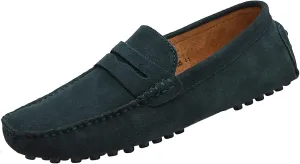 Men's Penny Loafers Moccasin Suede Leather Slip On Casual Dress Driving Shoes