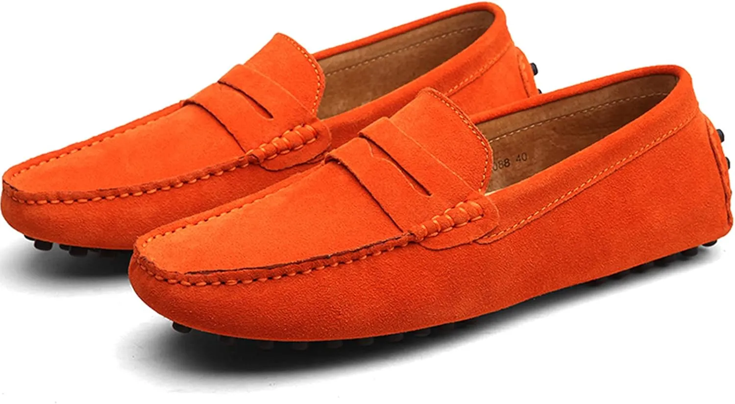 Men's Penny Loafers Moccasin Suede Leather Slip On Casual Dress Driving Shoes