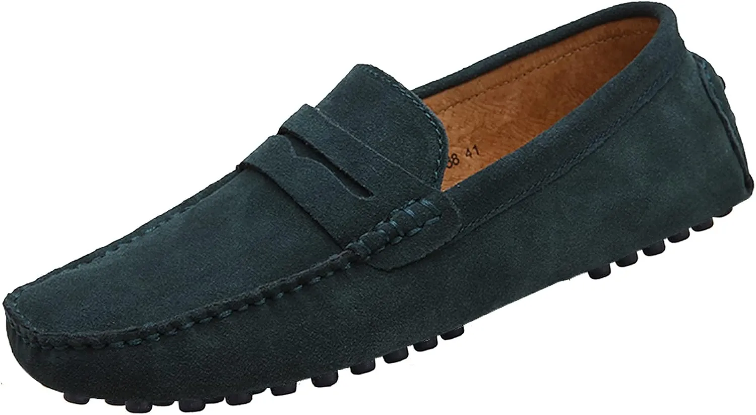 Men's Penny Loafers Moccasin Suede Leather Slip On Casual Dress Driving Shoes
