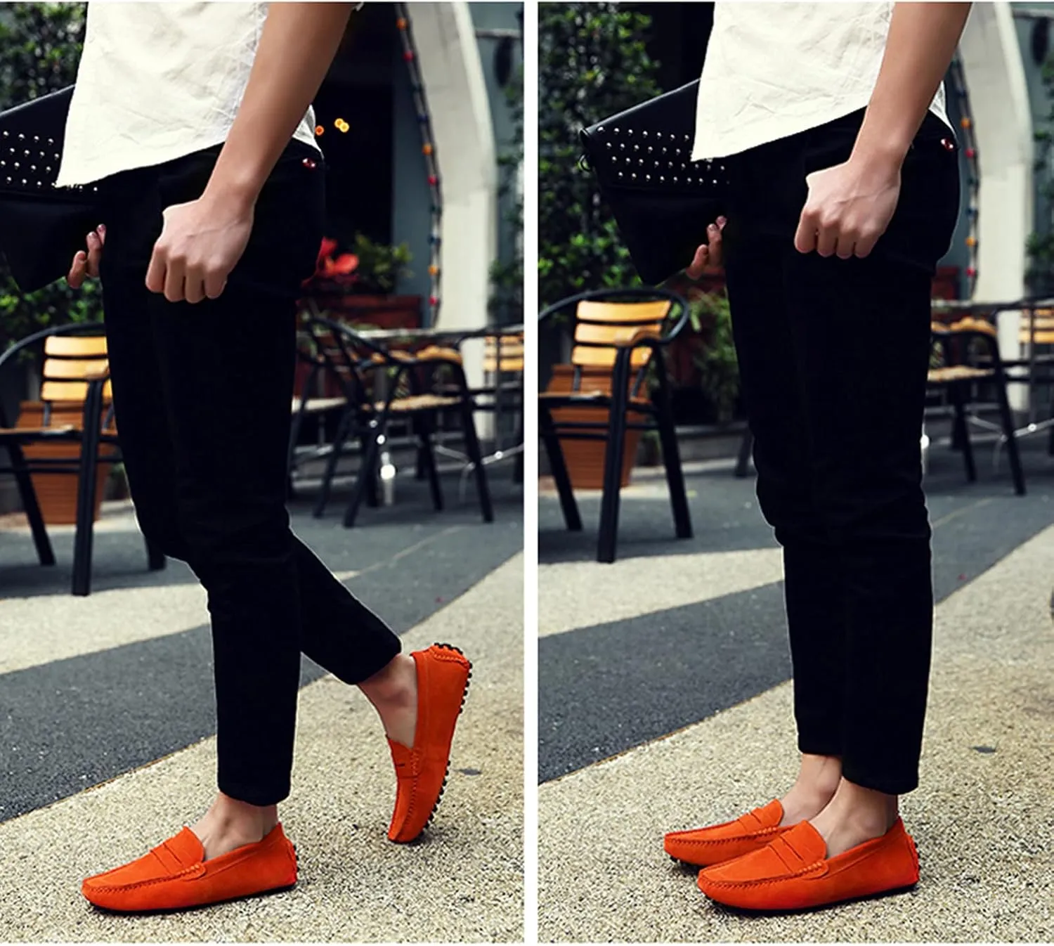 Men's Penny Loafers Moccasin Suede Leather Slip On Casual Dress Driving Shoes
