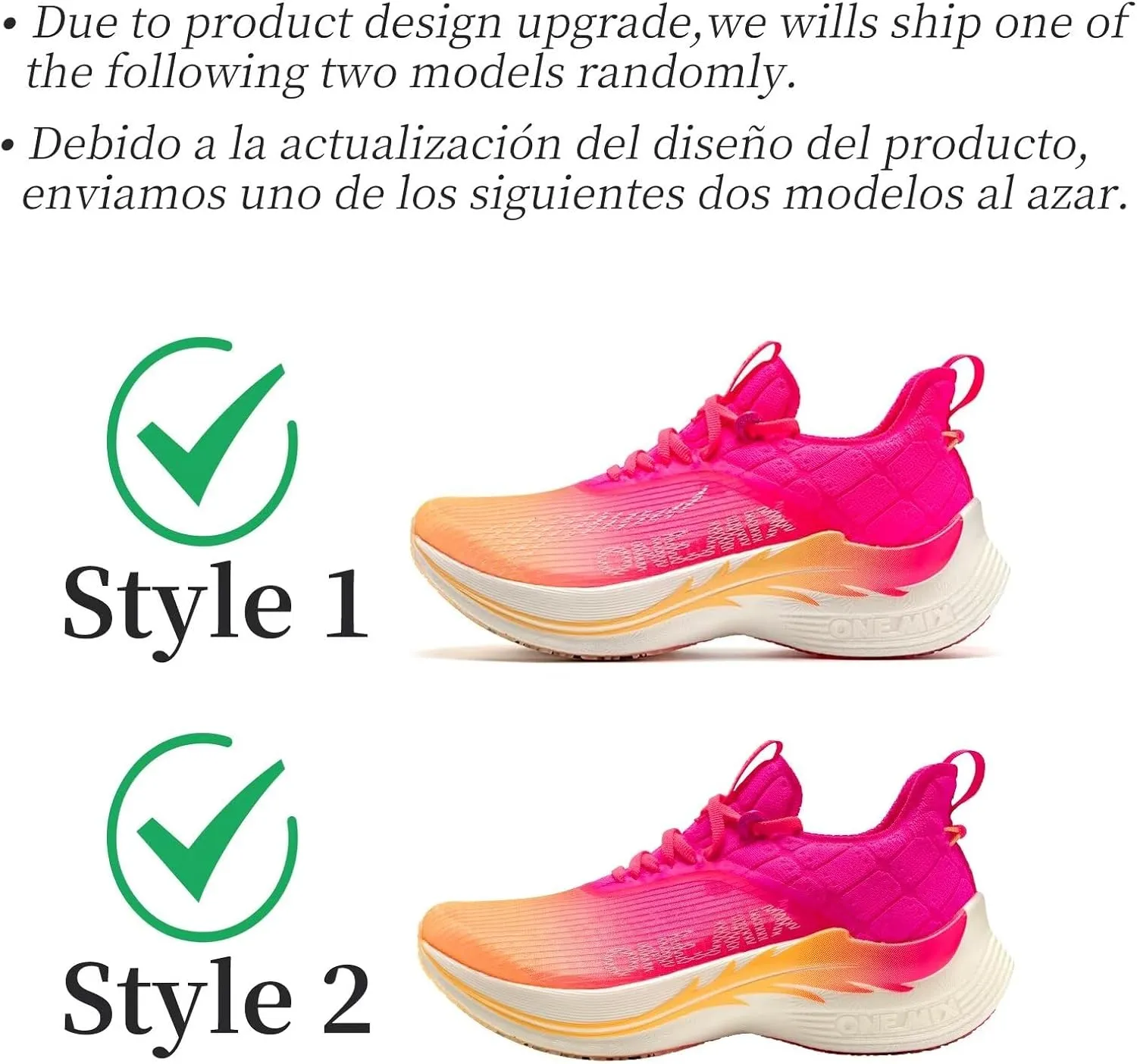 Men's Road Running Shoes Marathon Running Shoes Carbon Fiber Plate Running Shoes Wide with Arch Support Lightweight Breathable Sneakers ONEMIX Light Armor 21601