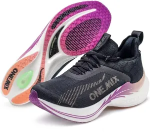 Men's Road Running Shoes Marathon Running Shoes Carbon Fiber Plate Running Shoes Wide with Arch Support Lightweight Breathable Sneakers ONEMIX Light Armor 21601