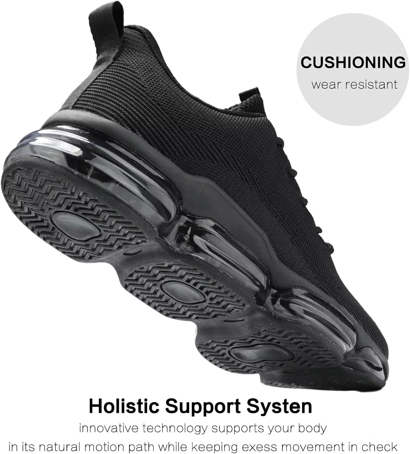 Mens Running Shoes Air Low Top Comfort Walking Lace Up Sneakers Breathable Fashion Tennis Sport Gym Fitness Cross Trainers
