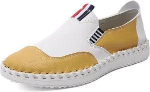 Men's Slip on Oxfords Boat Shoes Casual Leather Loafers Walking Sneakers Breathable Driving Dress Business Wokr Shoes