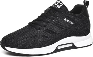 Mens Slip On Sneakers Non Slip Walking Shoes Lightweight Athletic Shoes Casual Running Shoe Increase Height 6/8/10CM
