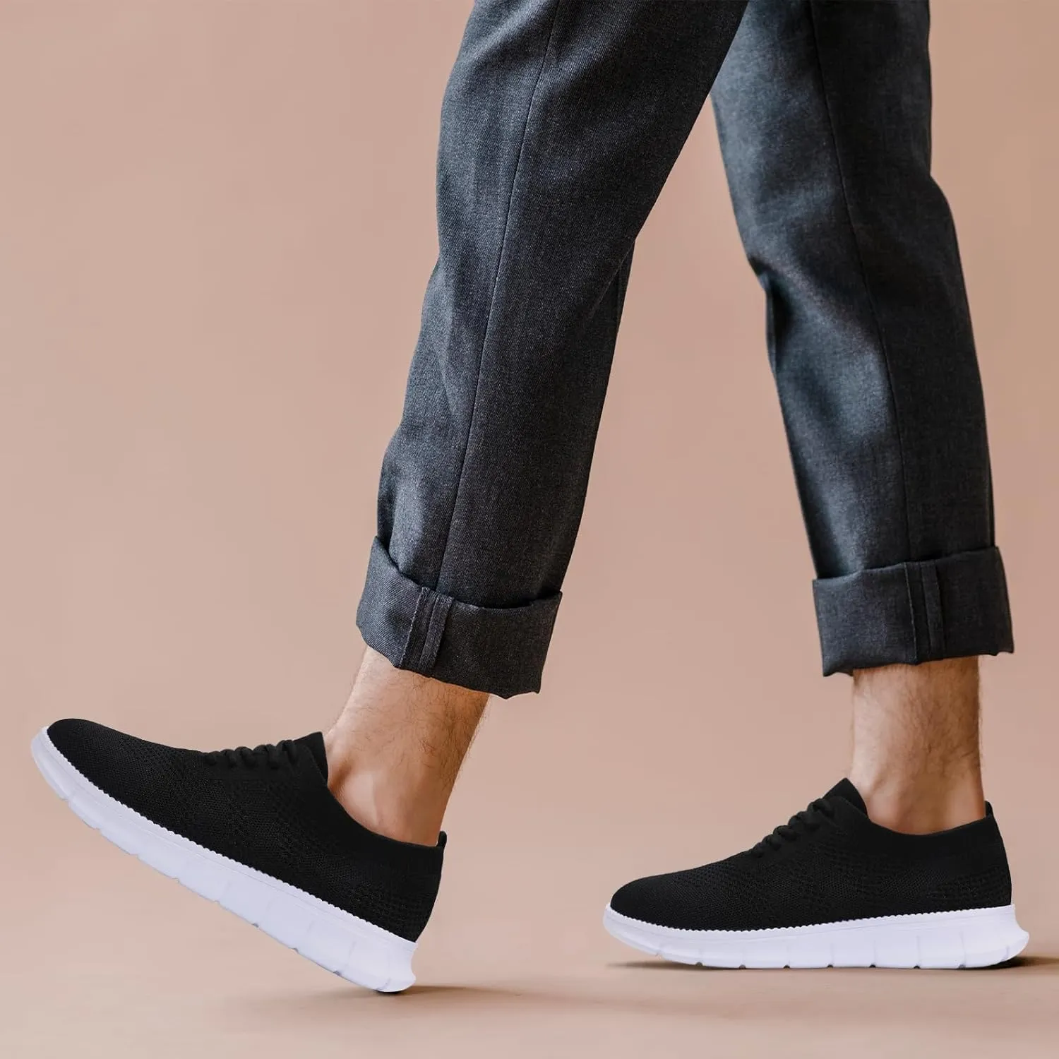 Men's Slip on Walking Shoes Fashion Dress Sneakers Business Oxfords Breathable Lightweight Loafers Tennis for Driving Walking Skate