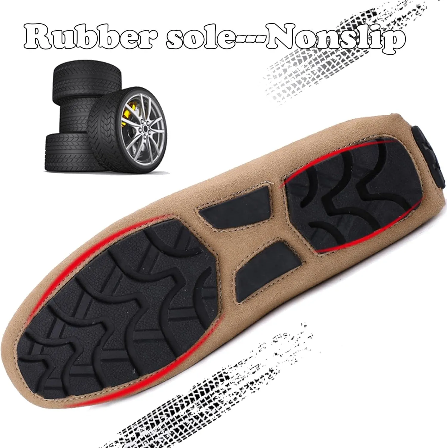 Men's Suede Leather Dress Loafers Slip On Casual Shoes Lightweight Soft Penny Loafers Driving Shoes Classic Moccasins