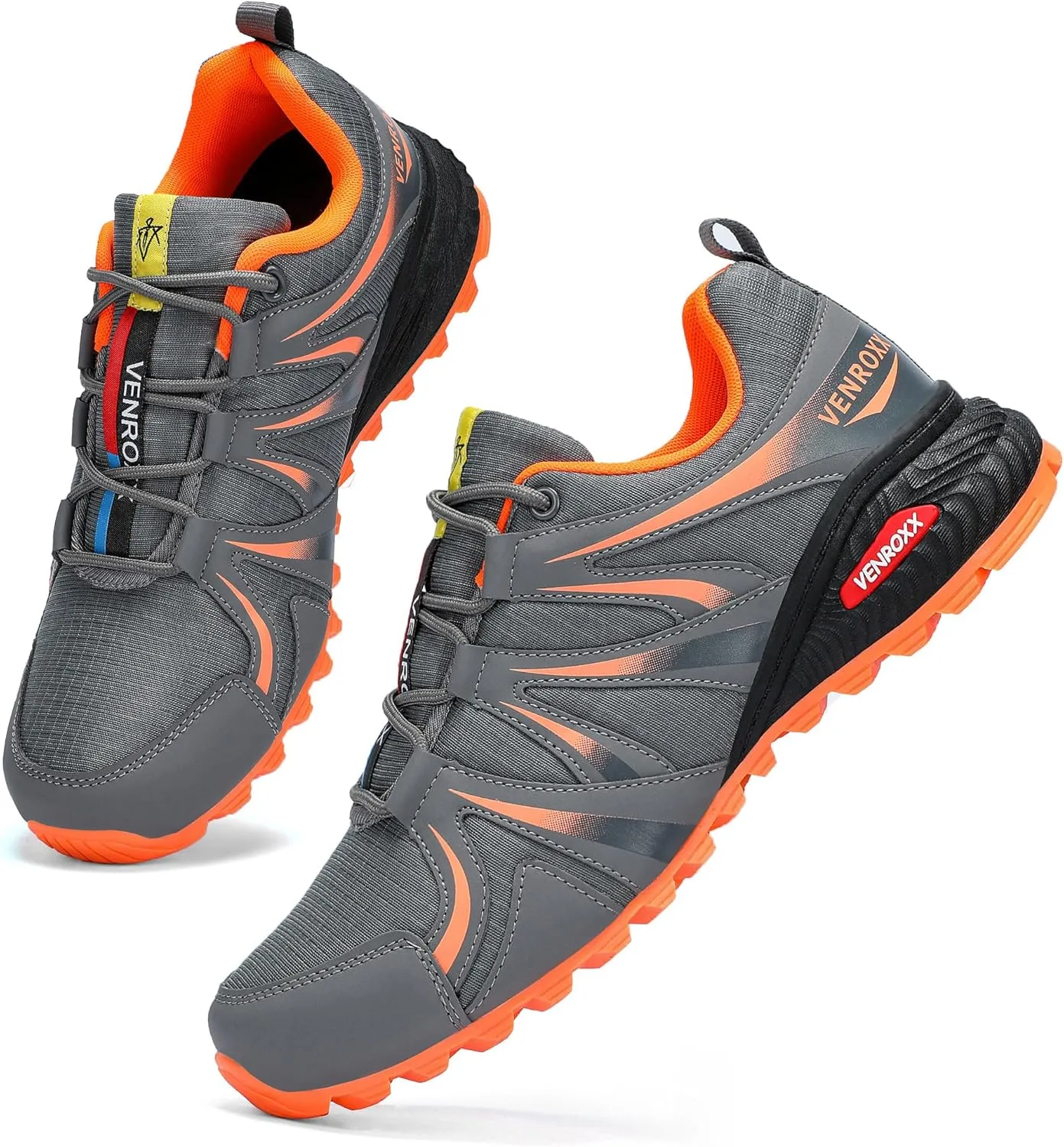 Men's Trail Running Shoes Lightweight Breathable-Mesh Non-Slip for Hiking & Walking Fashion Sneakers