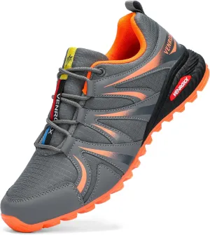 Men's Trail Running Shoes Lightweight Breathable-Mesh Non-Slip for Hiking & Walking Fashion Sneakers