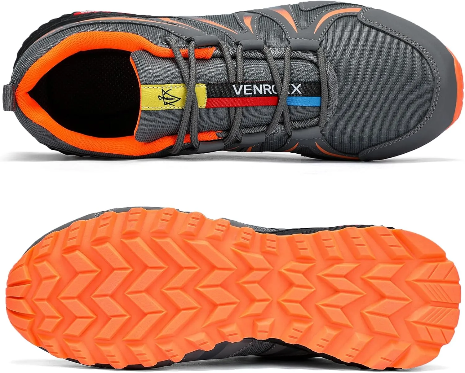 Men's Trail Running Shoes Lightweight Breathable-Mesh Non-Slip for Hiking & Walking Fashion Sneakers