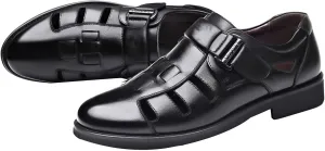 Men's Walking Sandals Outdoor Hiking Sandals Closed Toe Business Sandals Summer Beach Shoes