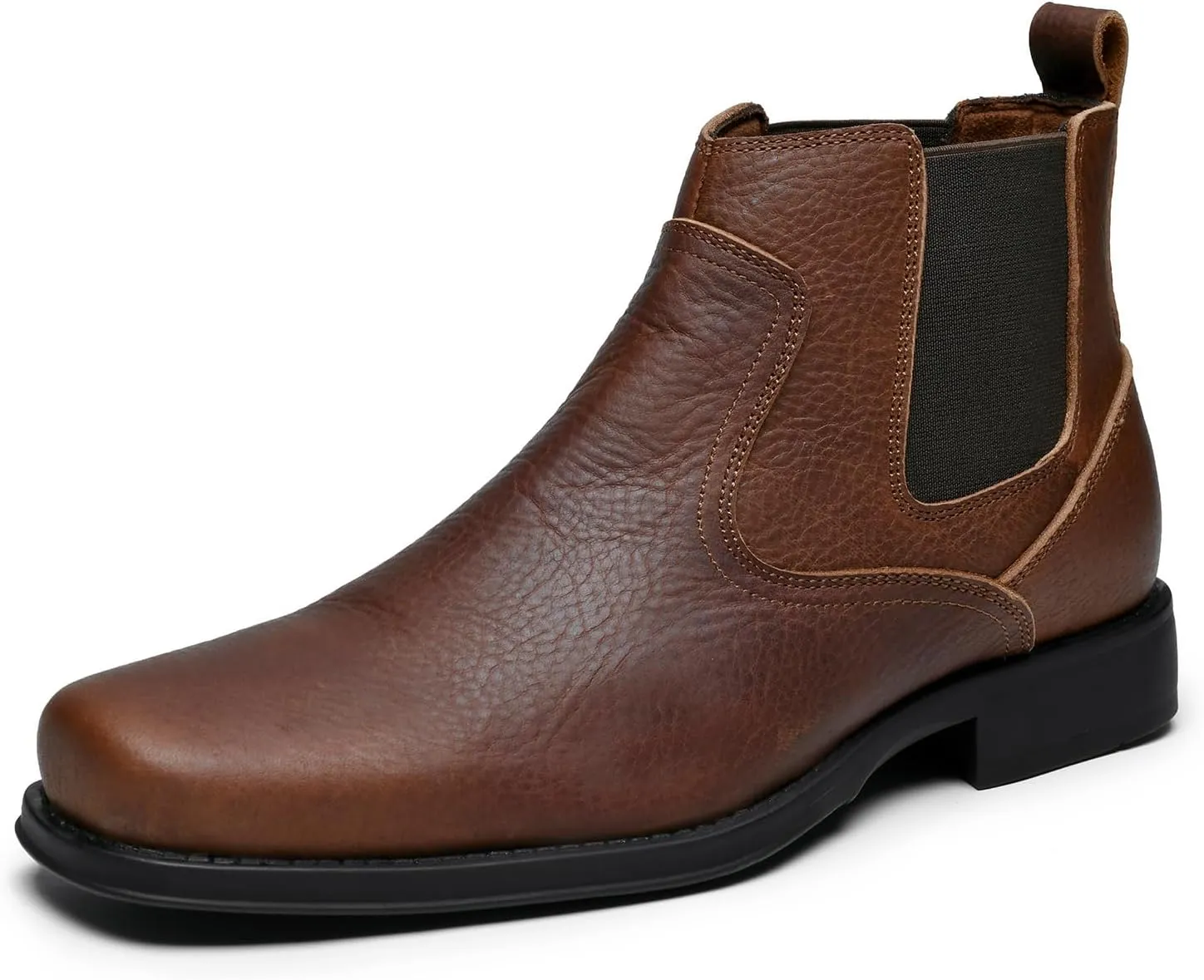 Men's Western Chelsea Cowboy Boots Square Toe, All-Weather Slip-On Work & Casual Boots for Ultimate Comfort & Durability