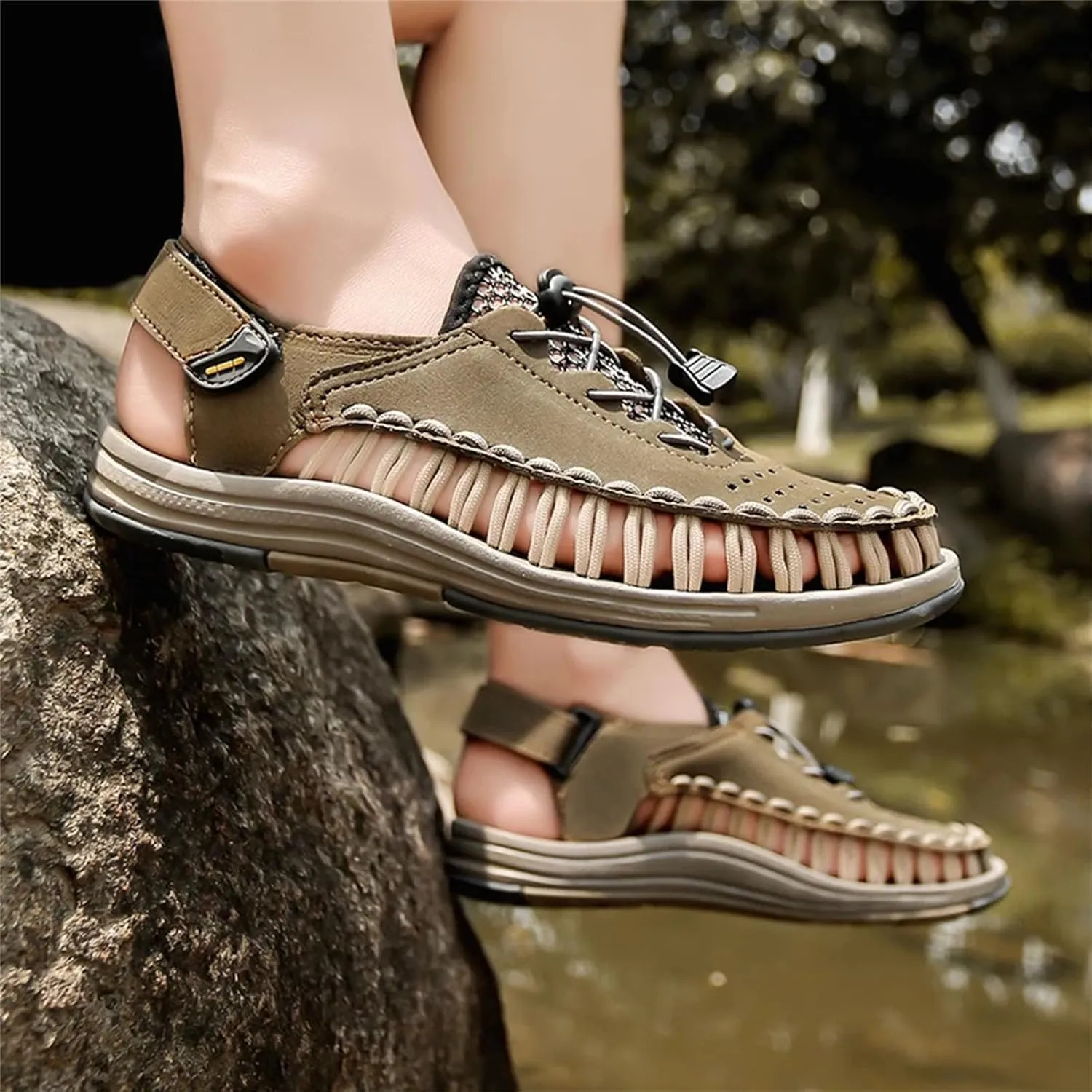 Men's Woven Sandals, Designer Outdoor Walking Shoes