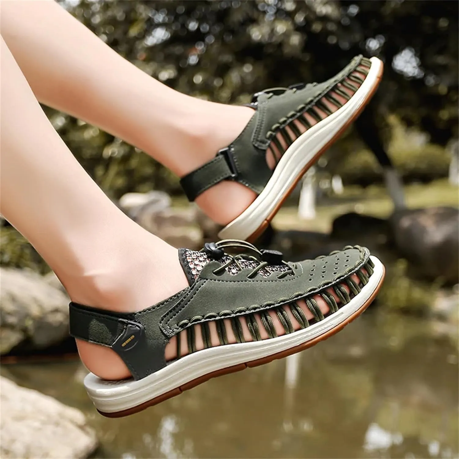 Men's Woven Sandals, Designer Outdoor Walking Shoes