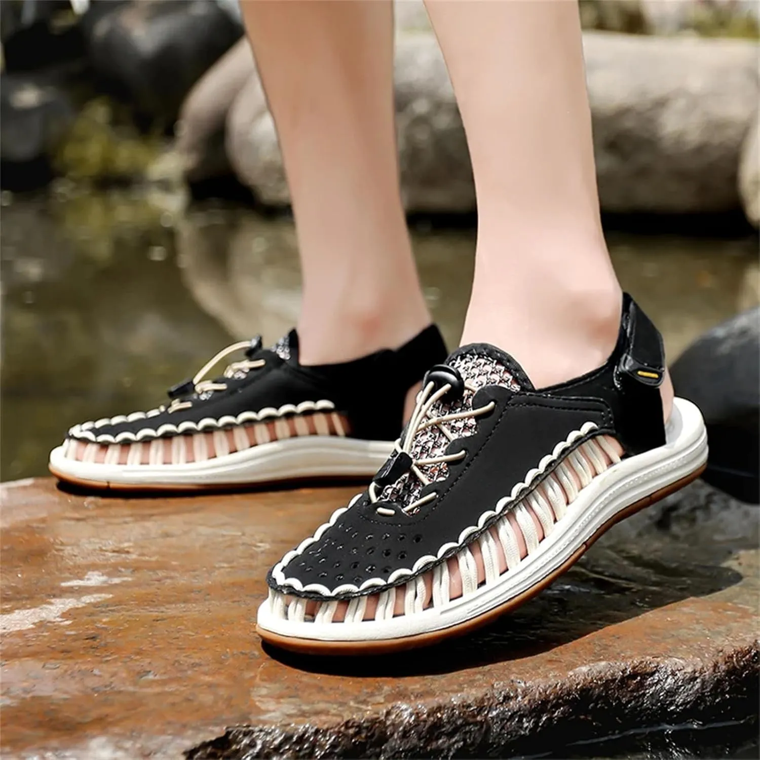 Men's Woven Sandals, Designer Outdoor Walking Shoes