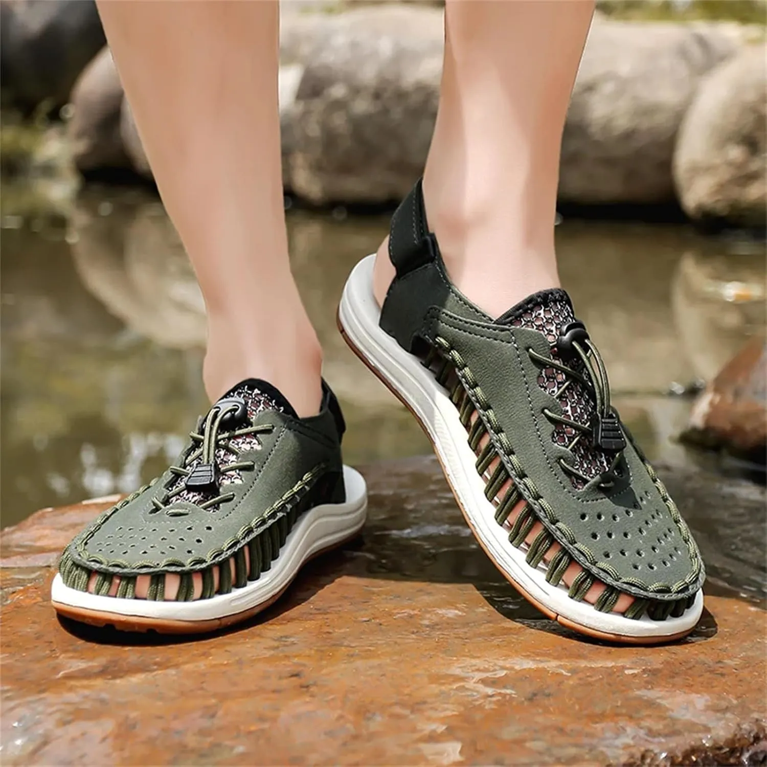 Men's Woven Sandals, Designer Outdoor Walking Shoes