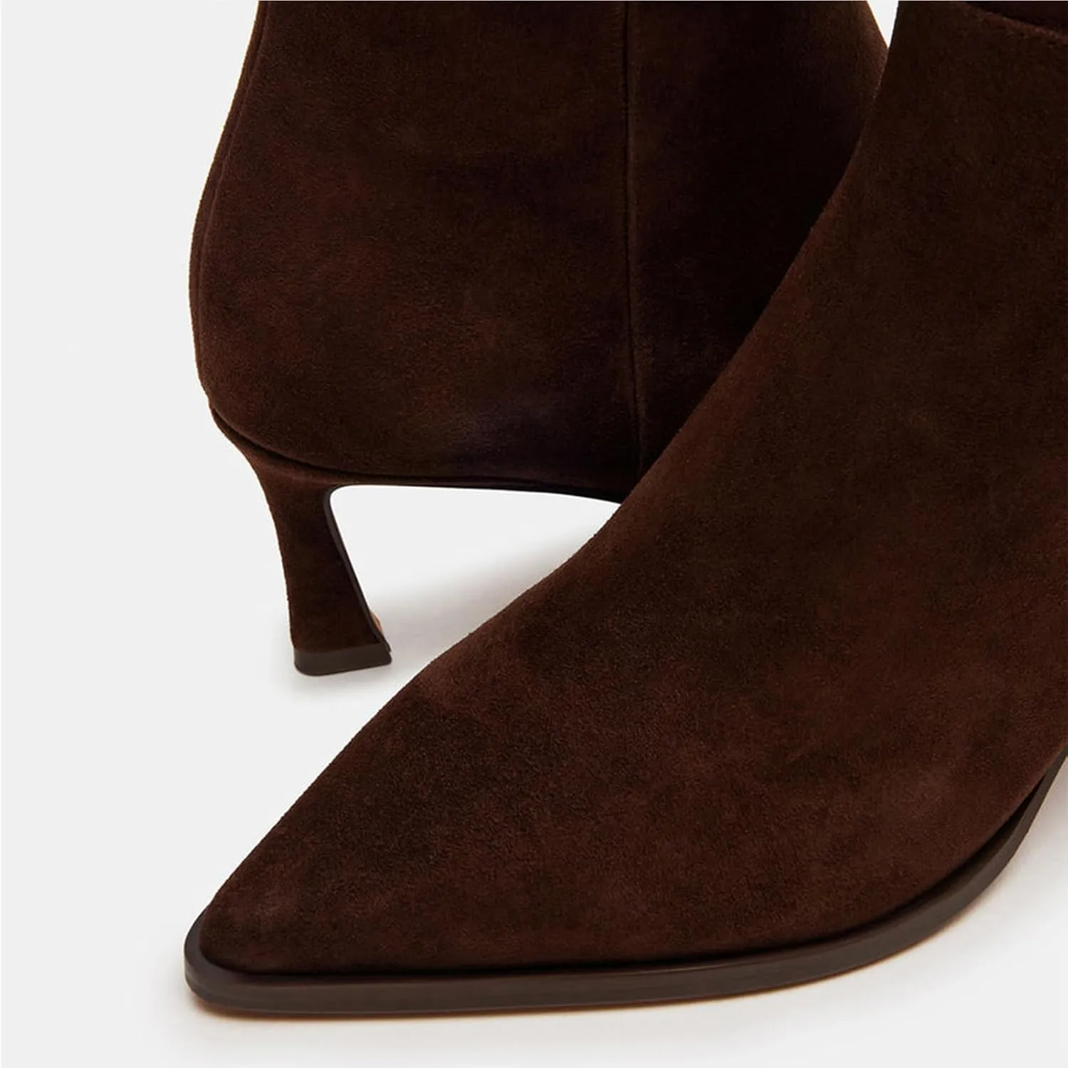 MICIFA Burgundy Kitten Heel Knee High Boots for Women Side Zipper Tall Leather Boots Pointed Toe Fall Dress Boots