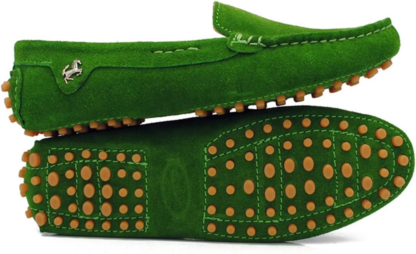 Minishion Loafers for Women Comfortable Suede Driving Shoes YB9601