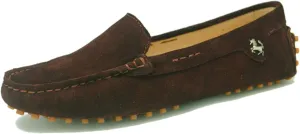 Minishion Loafers for Women Comfortable Suede Driving Shoes YB9601