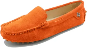 Minishion Loafers for Women Comfortable Suede Driving Shoes YB9601