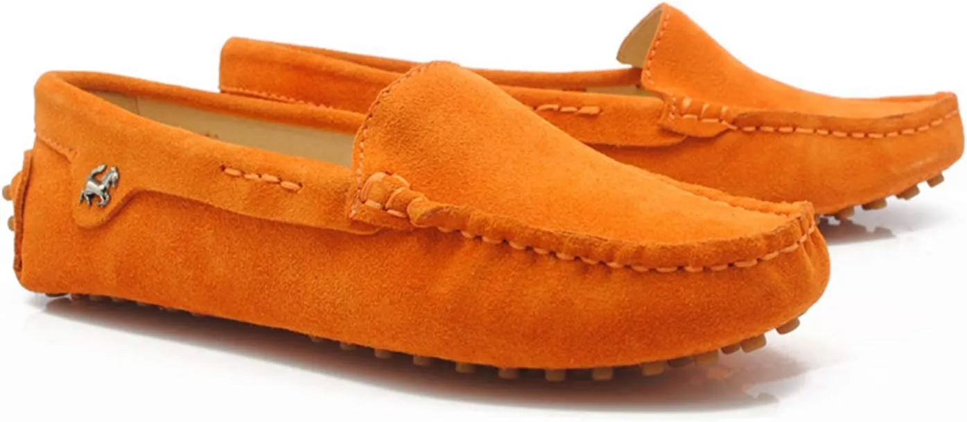Minishion Loafers for Women Comfortable Suede Driving Shoes YB9601