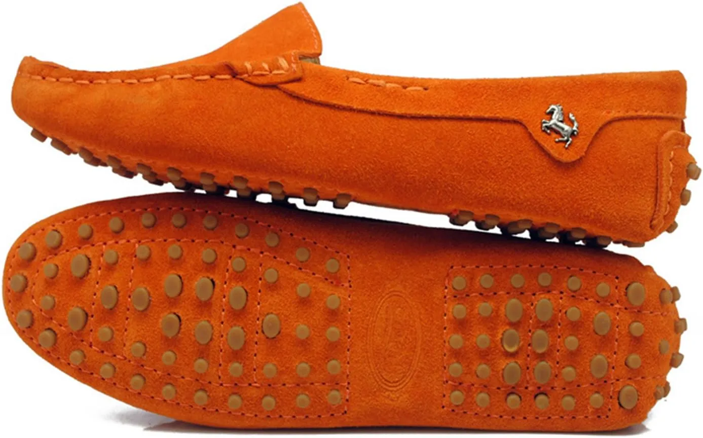 Minishion Loafers for Women Comfortable Suede Driving Shoes YB9601