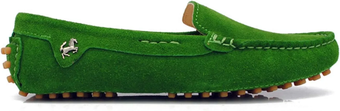 Minishion Loafers for Women Comfortable Suede Driving Shoes YB9601