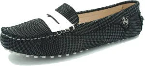 Minishion Women's Casual Loafers Suede Comfortable Driving Shoes YB9603