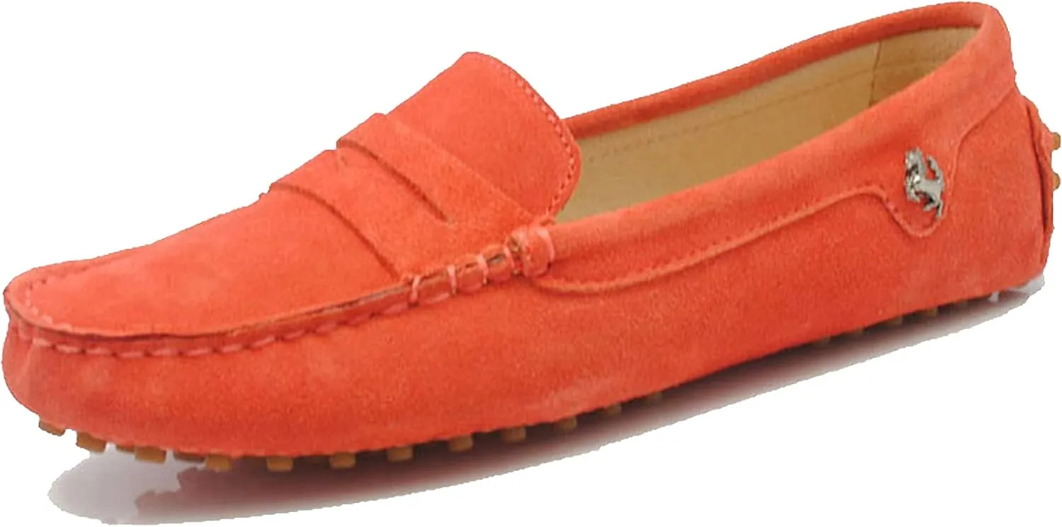 Minishion Women's Casual Loafers Suede Comfortable Driving Shoes YB9603