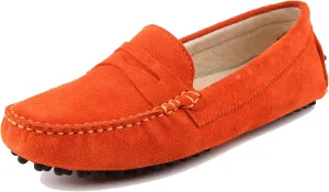 Minishion Women's Casual Loafers Suede Comfortable Driving Shoes YB9603