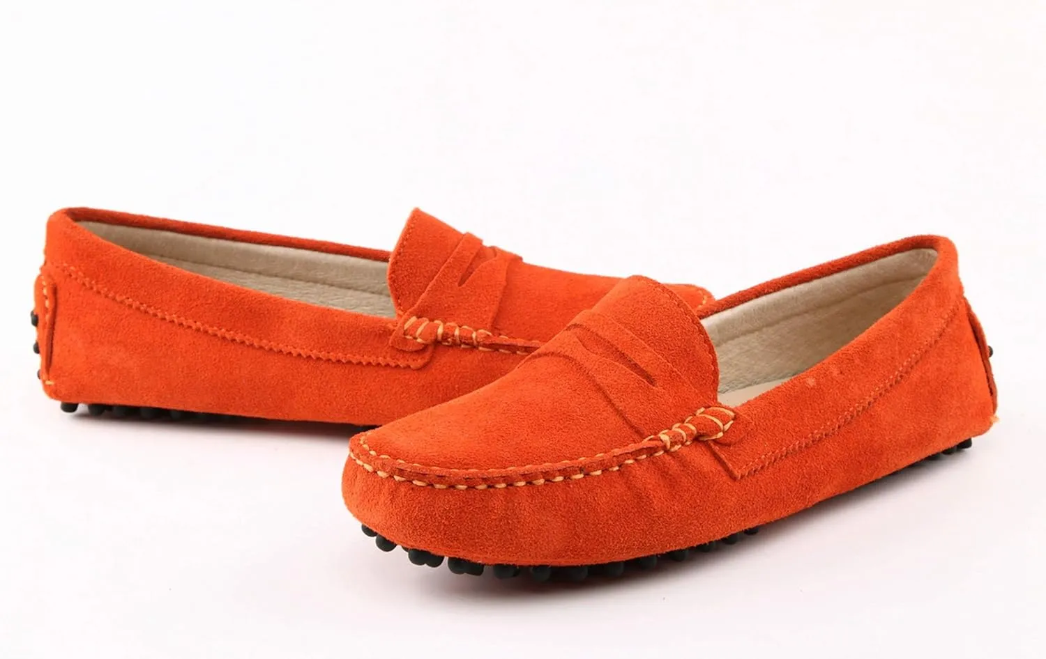 Minishion Women's Casual Loafers Suede Comfortable Driving Shoes YB9603