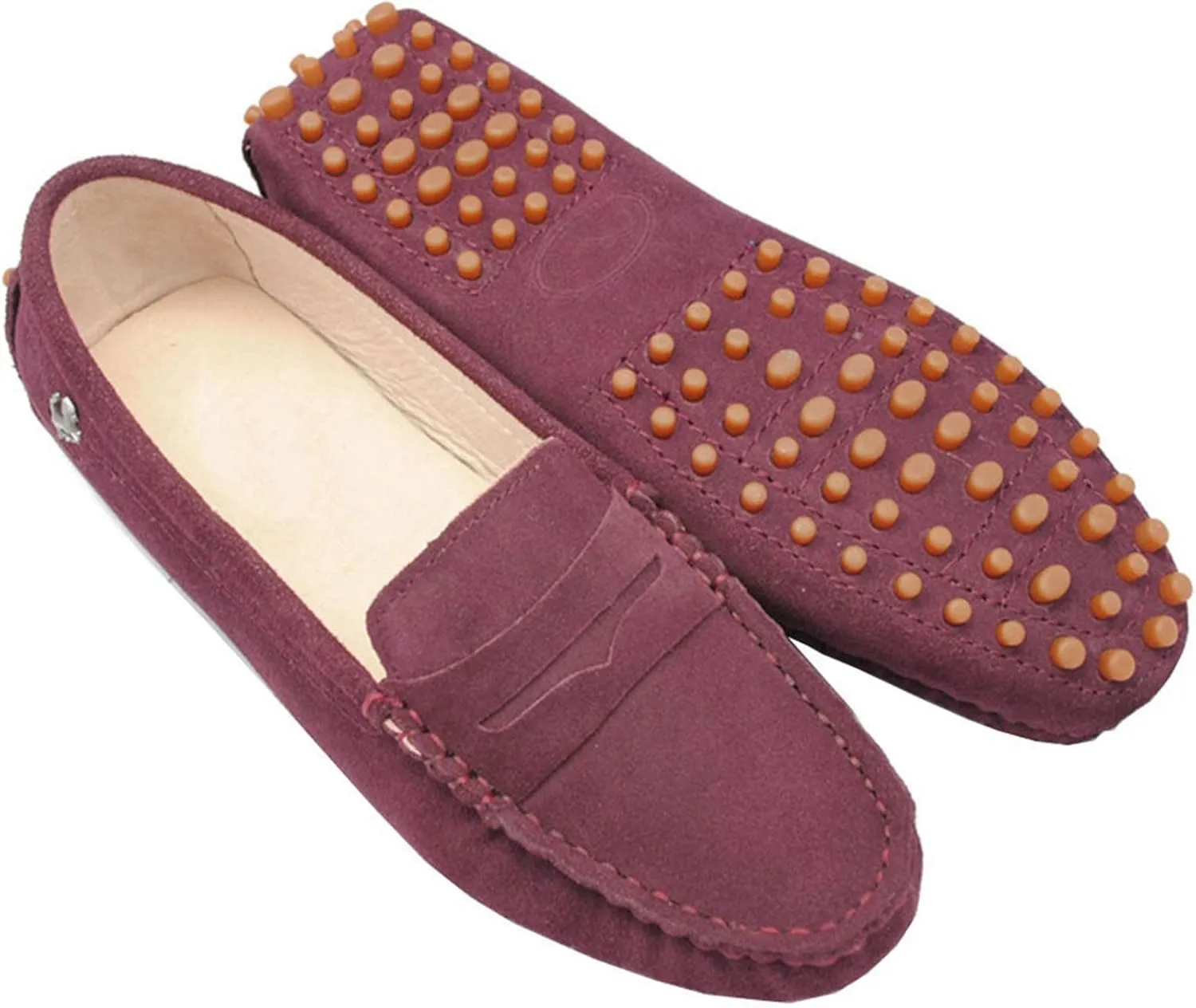 Minishion Women's Casual Loafers Suede Comfortable Driving Shoes YB9603