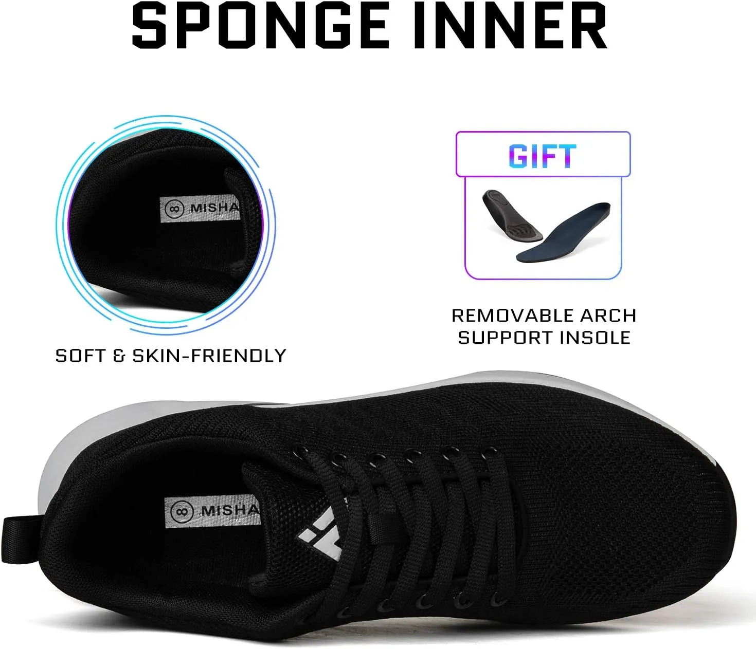 Mishansha Womens Sneakers Air Cushion Running Tennis Shoes Women Lightweight Arch Support Walking Shoes