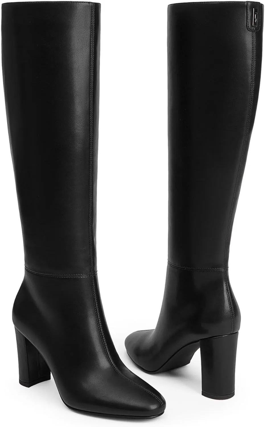 Modatope Knee High Boots for Women Chunky Heel Rounded Toe Womens Tall Boots