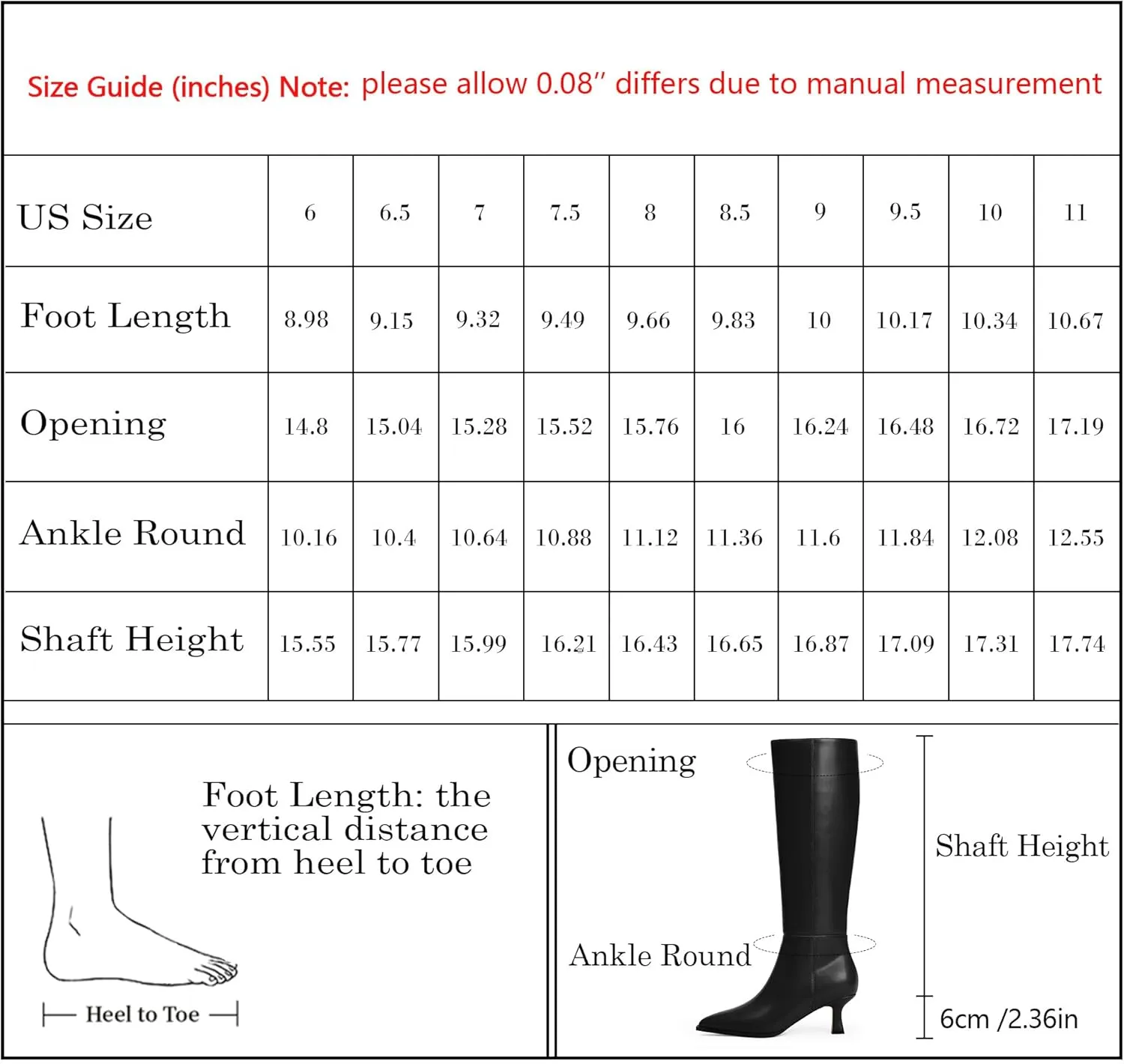 Modatope Knee High Boots Kitten Low Heel Faux Leather Pointed Toe Side Zipper Fall Long Tall Boots for Women