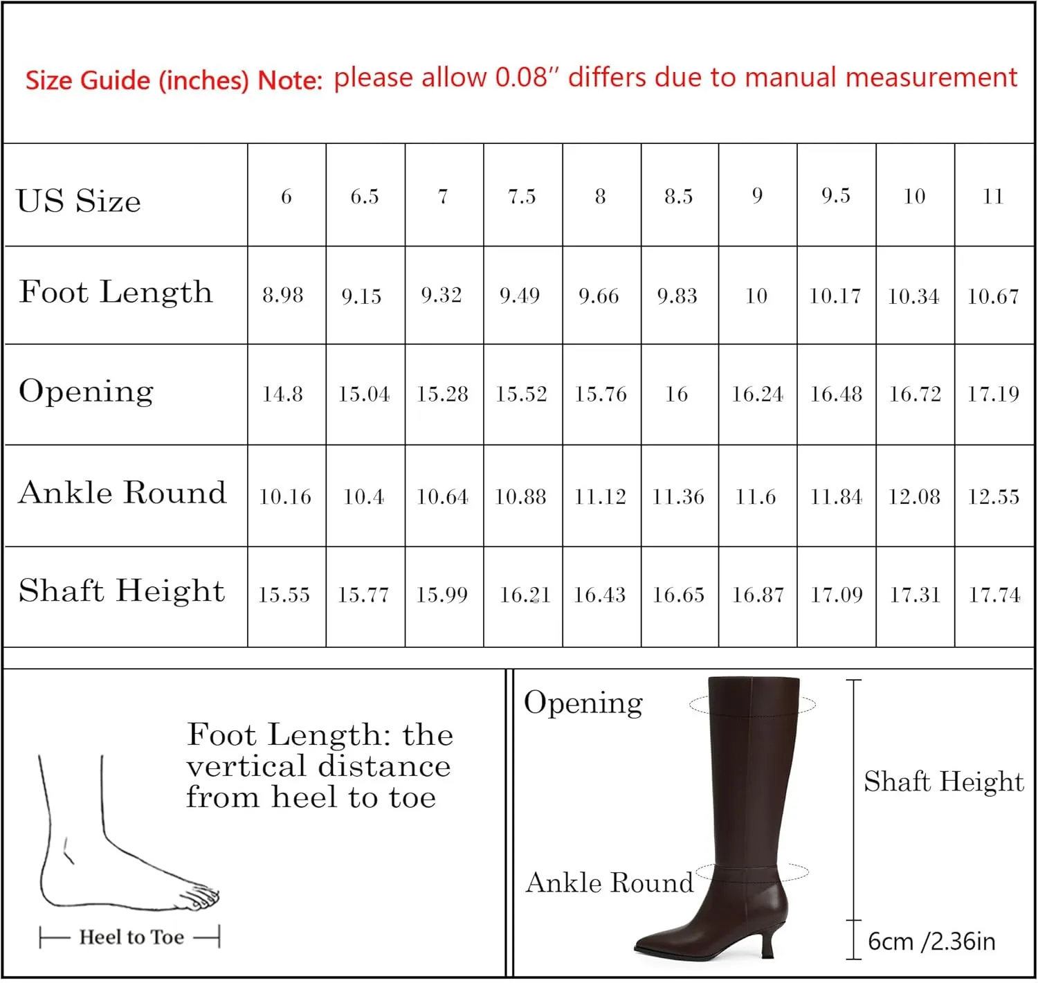 Modatope Knee High Boots Kitten Low Heel Faux Leather Pointed Toe Side Zipper Fall Long Tall Boots for Women