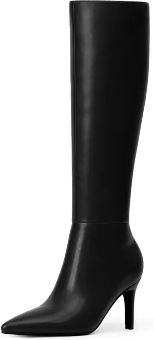Modatope Knee High Boots Women Pointed Toe Tall Boots Stiletto High Heel Long Boots Side Zipper Dress Fashion Boots Shoes