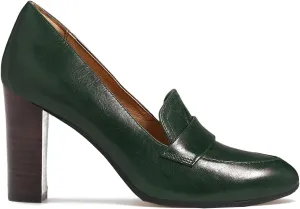 MOOMMO Women's Chunky Block Heel Pumps Round Closed Toe Slip On Oxford Loafers Shoes High Heels Snake Skin Work Pump Suede Loafer for Office Ladies Classic Formal Business Professional 4-13 M US