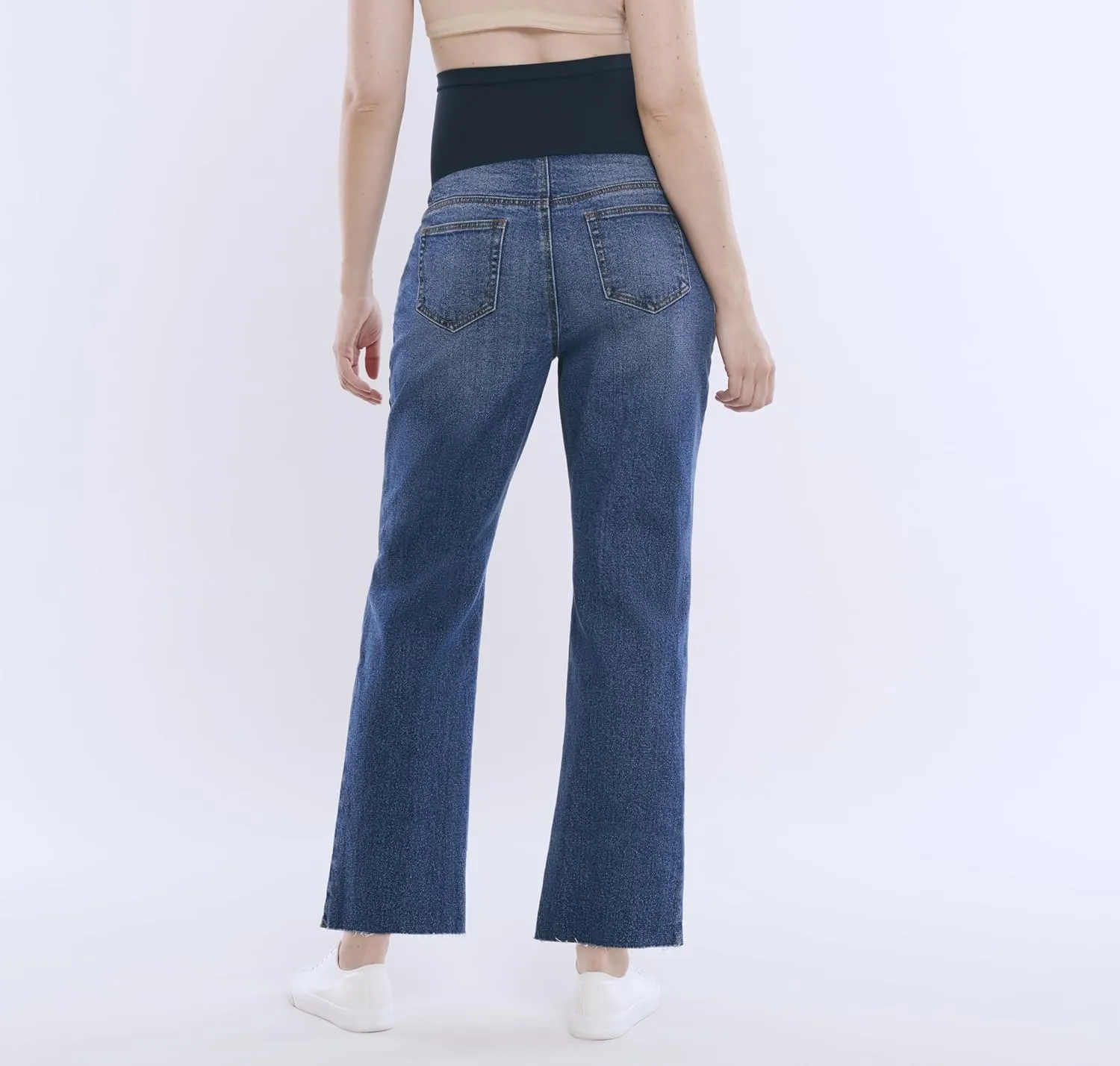 Motherhood Maternity Women's Secret Fit Over The Belly Slim Straight Leg Pregnancy Jeans