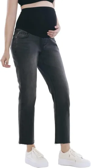 Motherhood Maternity Women's Secret Fit Over The Belly Slim Straight Leg Pregnancy Jeans
