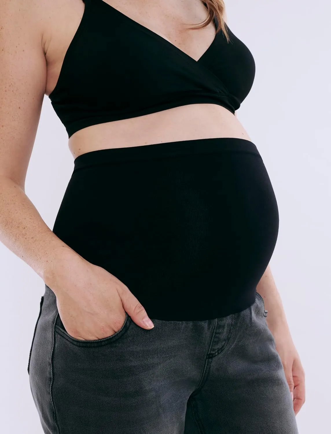 Motherhood Maternity Women's Secret Fit Over The Belly Slim Straight Leg Pregnancy Jeans
