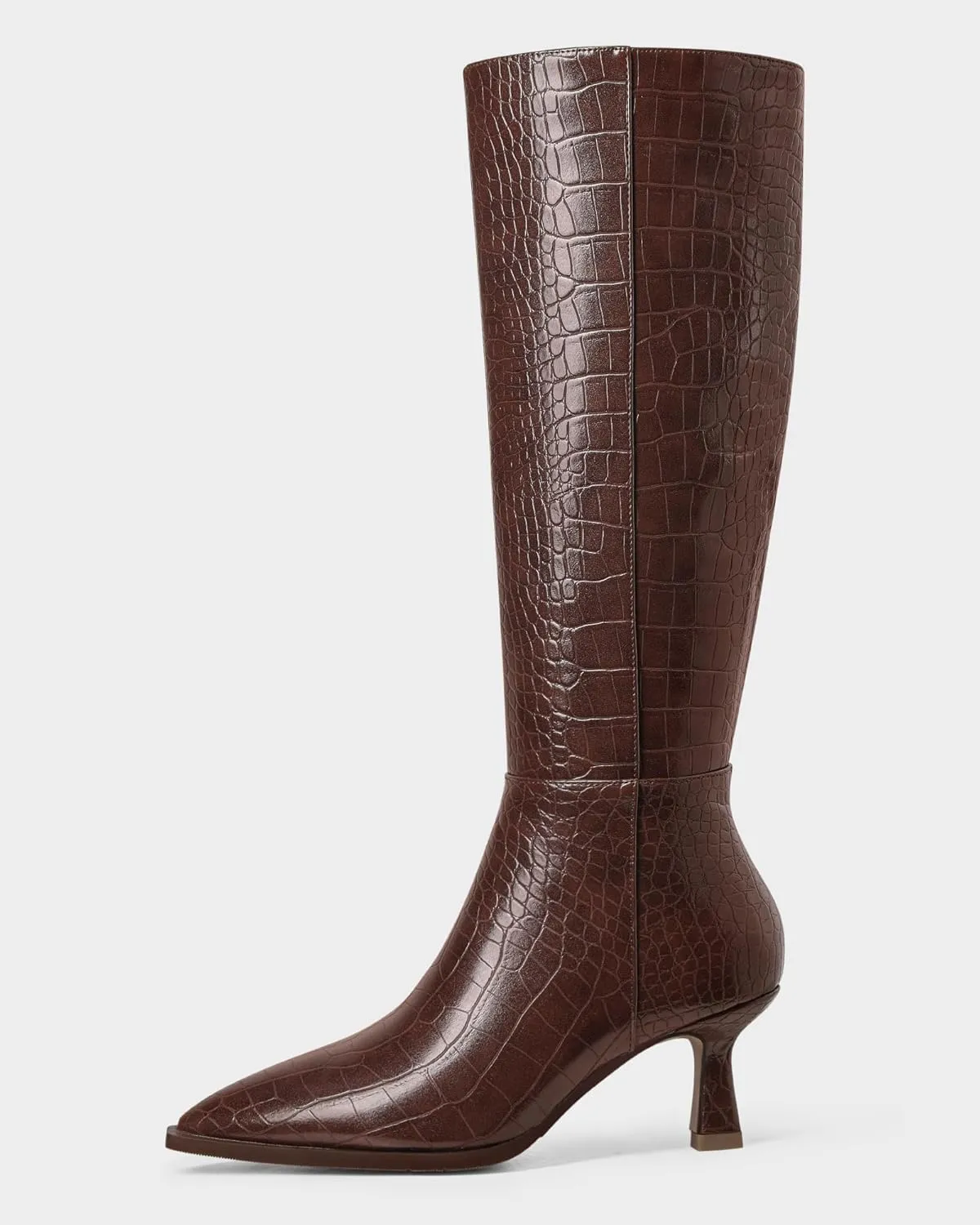 MUCCCUTE Knee High Boots for Women Tall Boots Kitten Heel Pointed Toe Slip On Comfort Fall Long Boots with Side Zipper Sexy Fashion