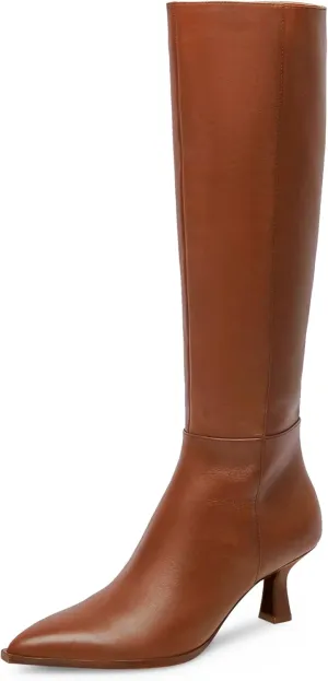 MUCCCUTE Knee High Boots for Women Tall Boots Kitten Heel Pointed Toe Slip On Comfort Fall Long Boots with Side Zipper Sexy Fashion