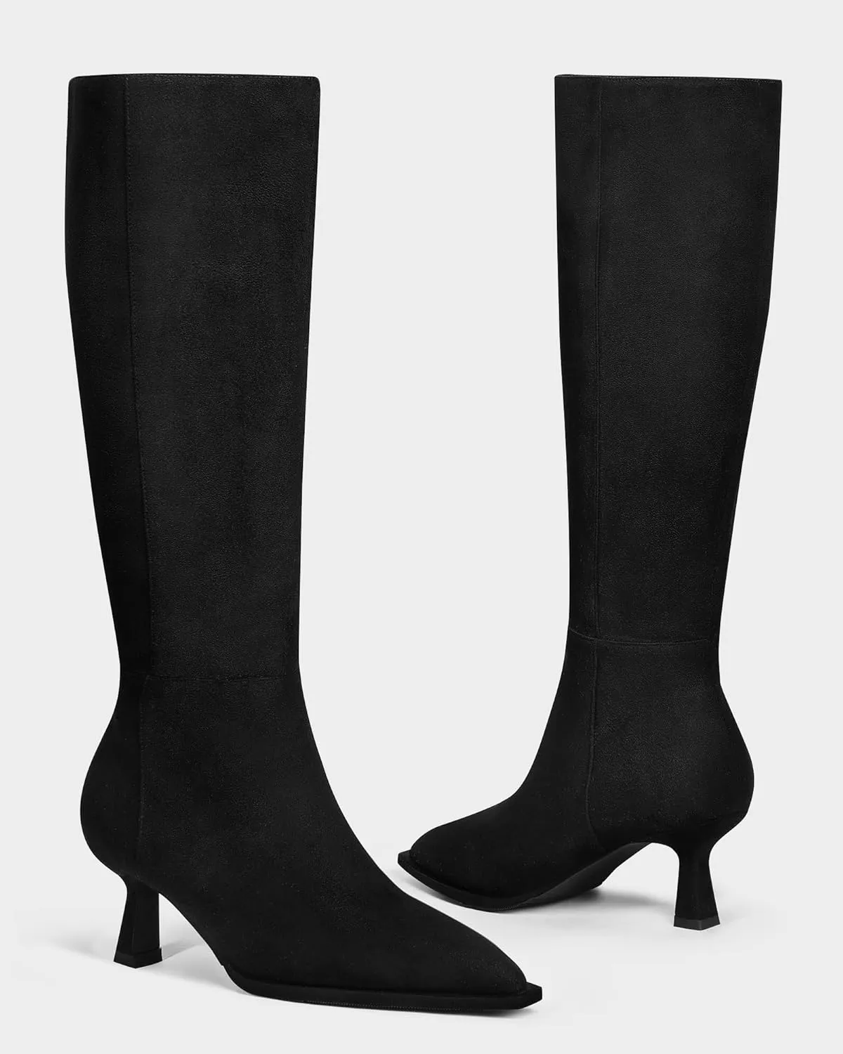 MUCCCUTE Knee High Boots for Women Tall Boots Kitten Heel Pointed Toe Slip On Comfort Fall Long Boots with Side Zipper Sexy Fashion