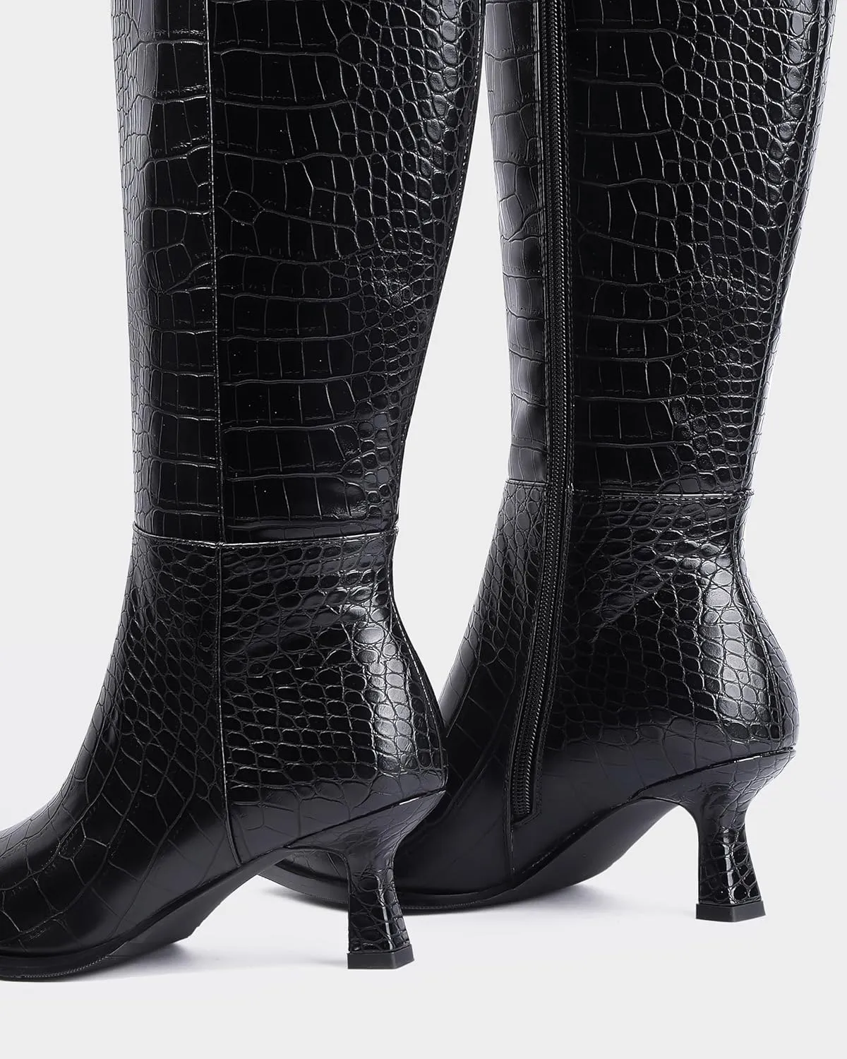 MUCCCUTE Knee High Boots for Women Tall Boots Kitten Heel Pointed Toe Slip On Comfort Fall Long Boots with Side Zipper Sexy Fashion