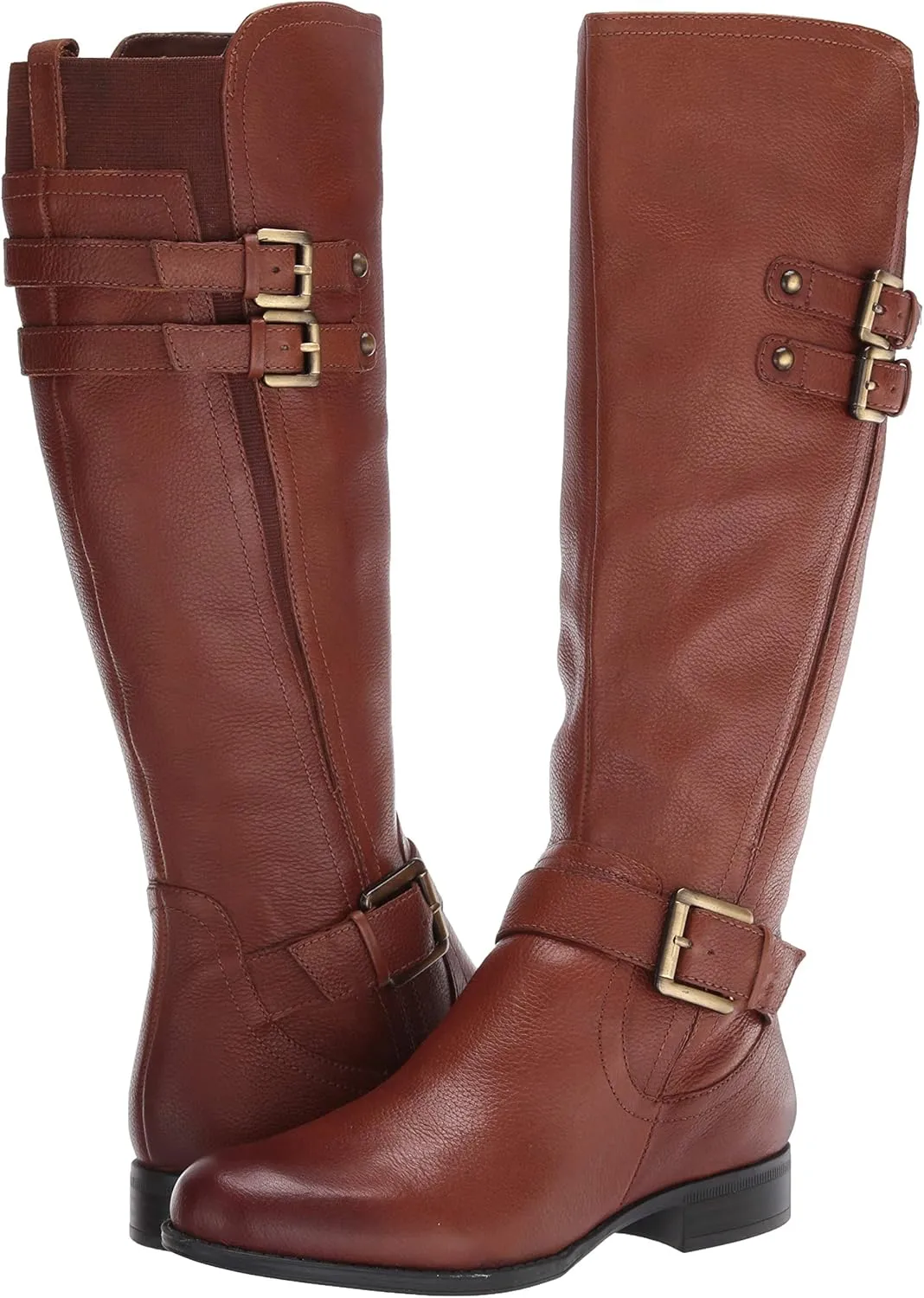 Naturalizer Women's Jessie Knee High Buckle Detail Riding Boot